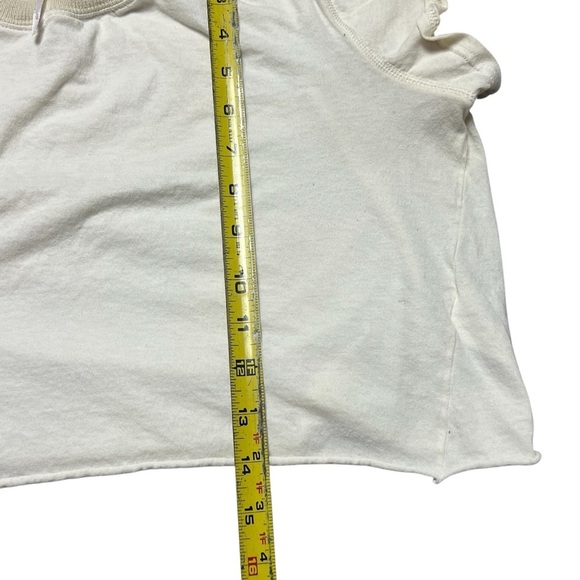 Free People Y2K Crop Top Color Block Knit Sleeve Boho Size L - Picture 5 of 5